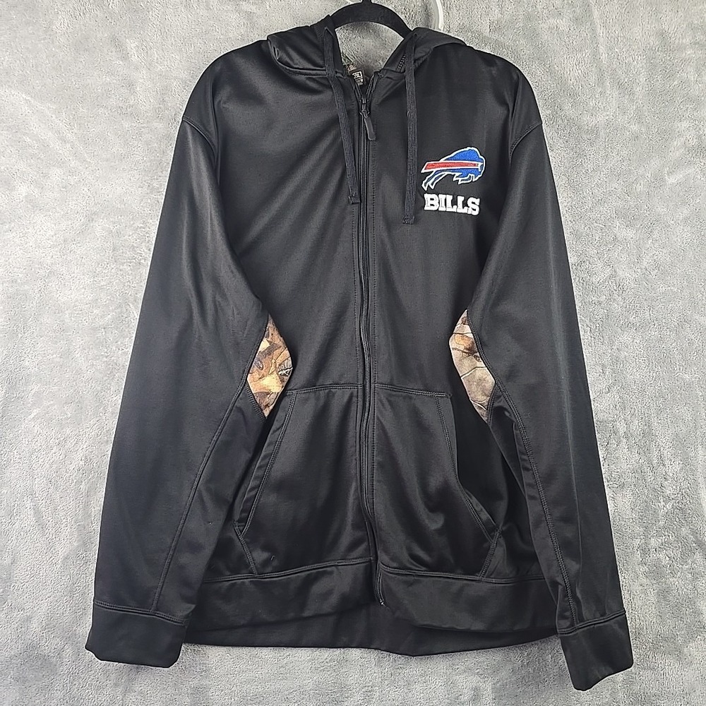 Buffalo Bills Dunbrooke Full Zip Hoodie Mens XXL Black Camoflauge NFL Draft